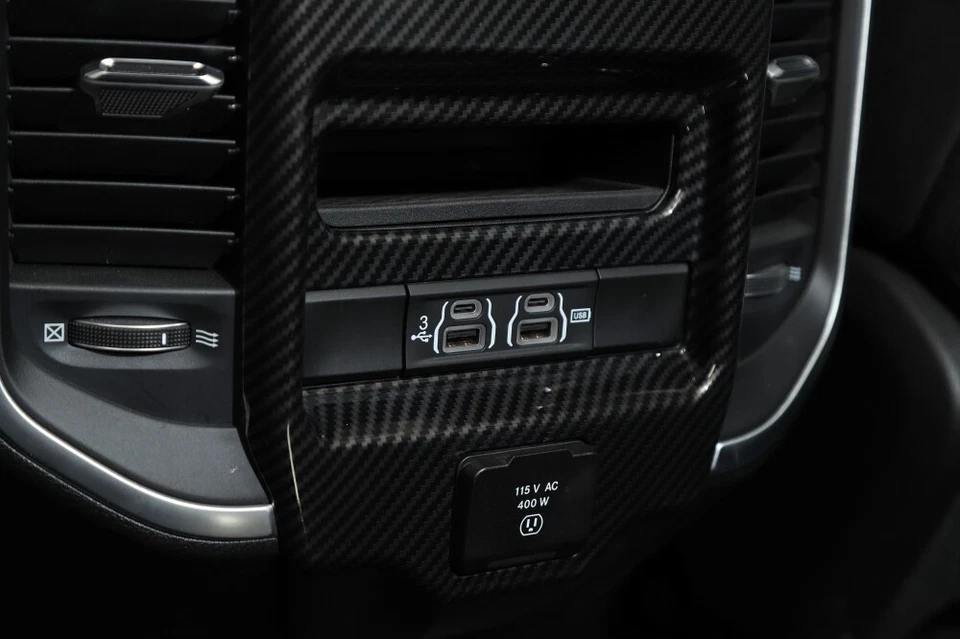 Rear Control Panel Air Vent Cover Trim For Dodge Ram 1500 2018-2020 Carbon Fiber Foto 4 de 4