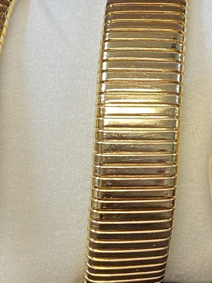 New Genoa Women Fashion Pave Gold Tone Snake Bangle Quartz Analog Watch - Image 4 of 4