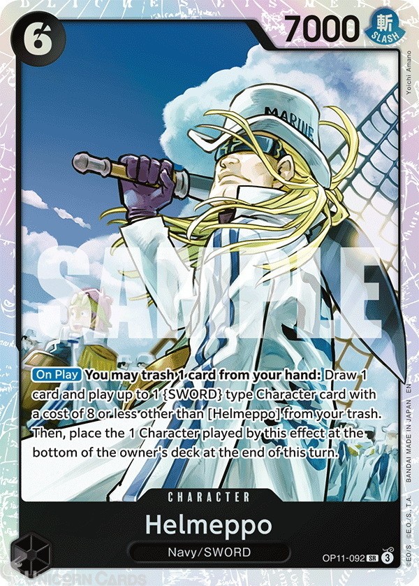 OP11-092 Helmeppo : Super Rare English One Piece TCG Card : OP11: A Fist Of Divi