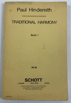 Paul Hindemith Traditional Harmony Book I 1 Vtg PB 1968