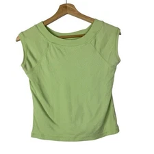 SO Lime Green Fitted Y2K Slim Fit T-Shirt L