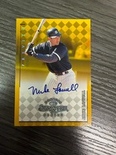Mike Lowell 1998 Donruss Signature Series Yellow Preview Rookie Auto On Card. rookie card picture