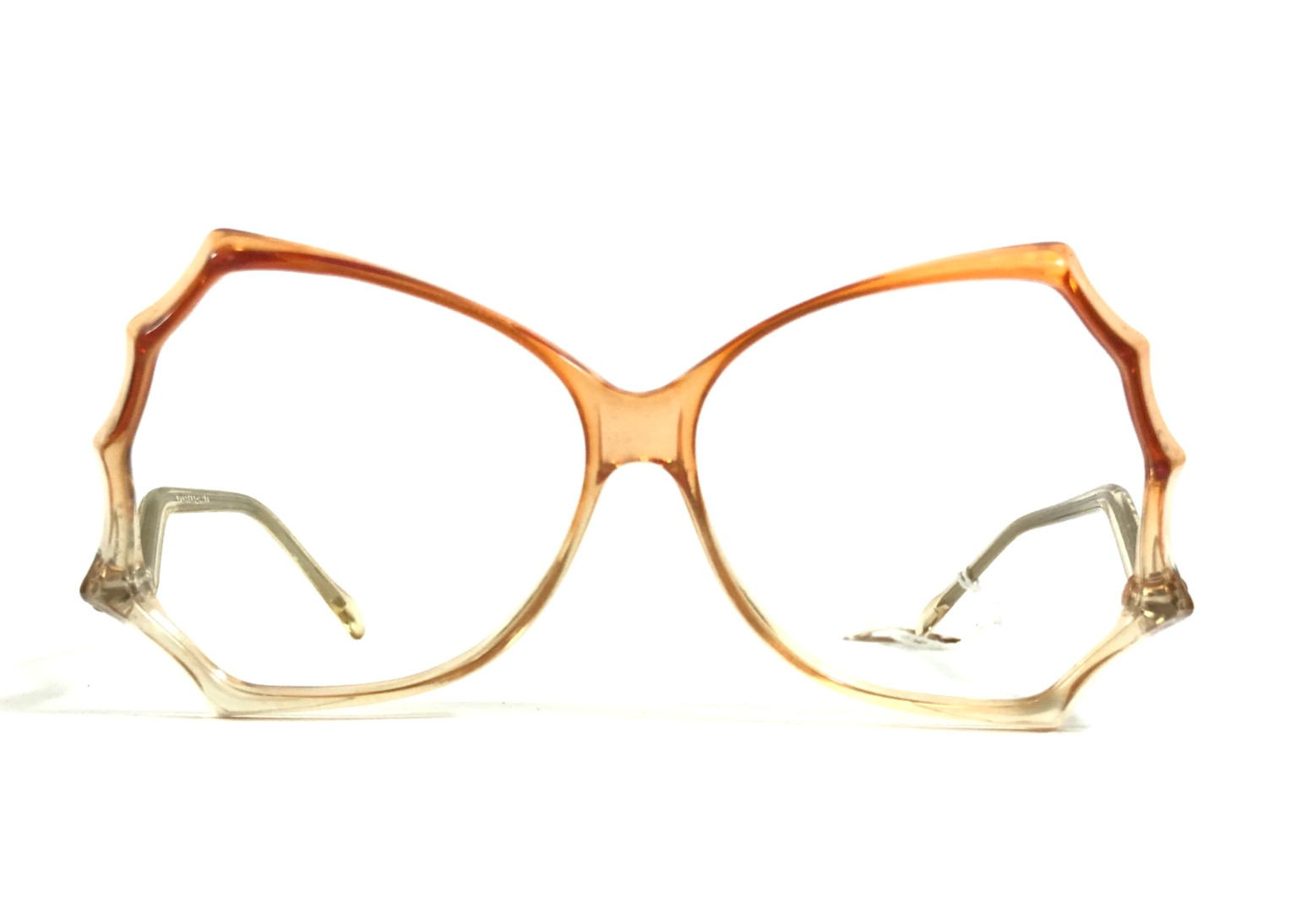 Vintage SANDERS Eyeglasses Frames Butterfly Drop Arms Clear Orange 56-15-135 16790₽