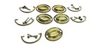Antique 5 pc Hepplewhite federal oval brass & bails chippendale parts posts 1820