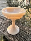 Vintage Westmoreland Peach Milk Glass Pedestal Stand Dish