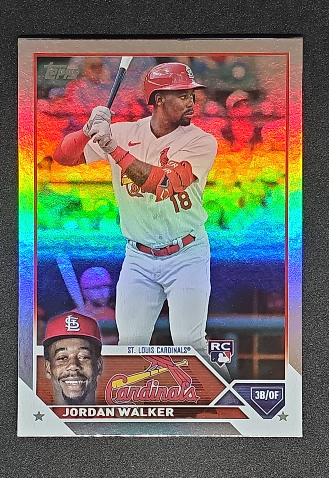 2023 Topps Series 2 Jordan Walker #344 Rainbow Foil (RC) Cardinals 
