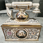 Italian Vintage Ceramic Telephone Trinket Box with Cherub Design Mint Condition — photo 1