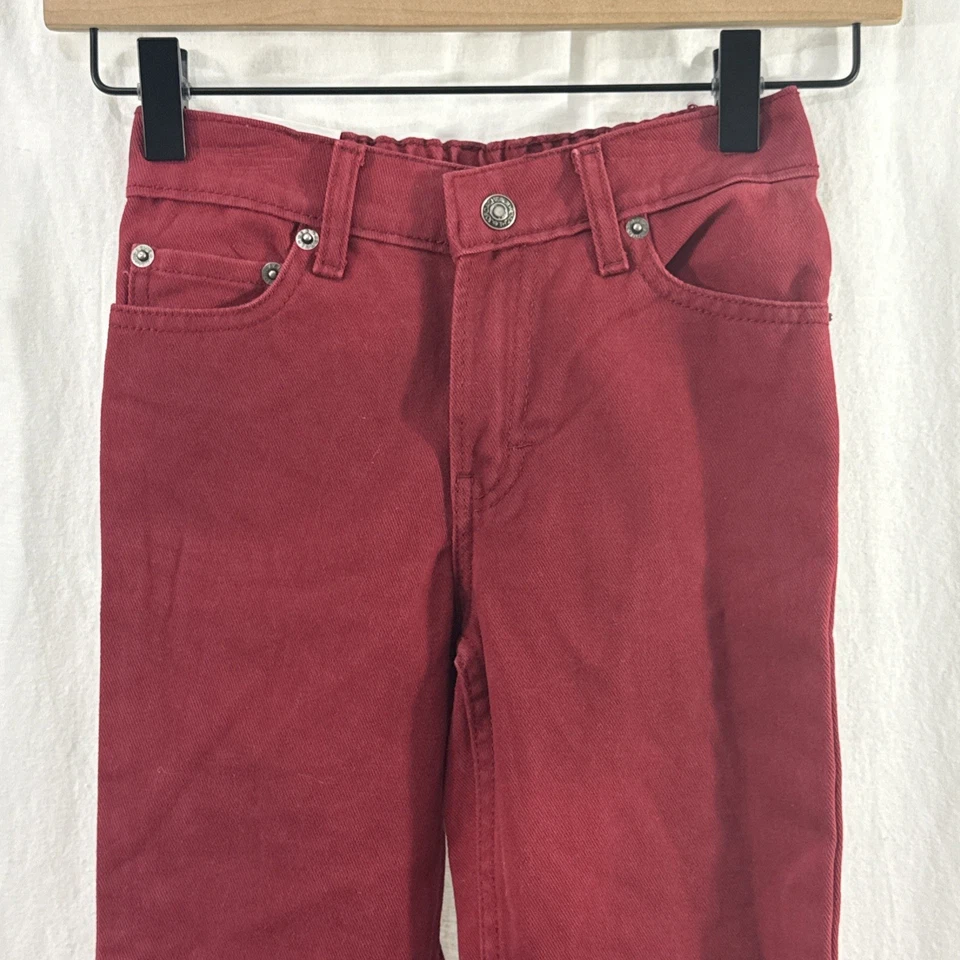 Pantalones de mezclilla ajustados Jordache Girls rojos mezcla de algodón diseño de 5 bolsillos talla 5 nuevos con etiquetas Foto 2 de 4