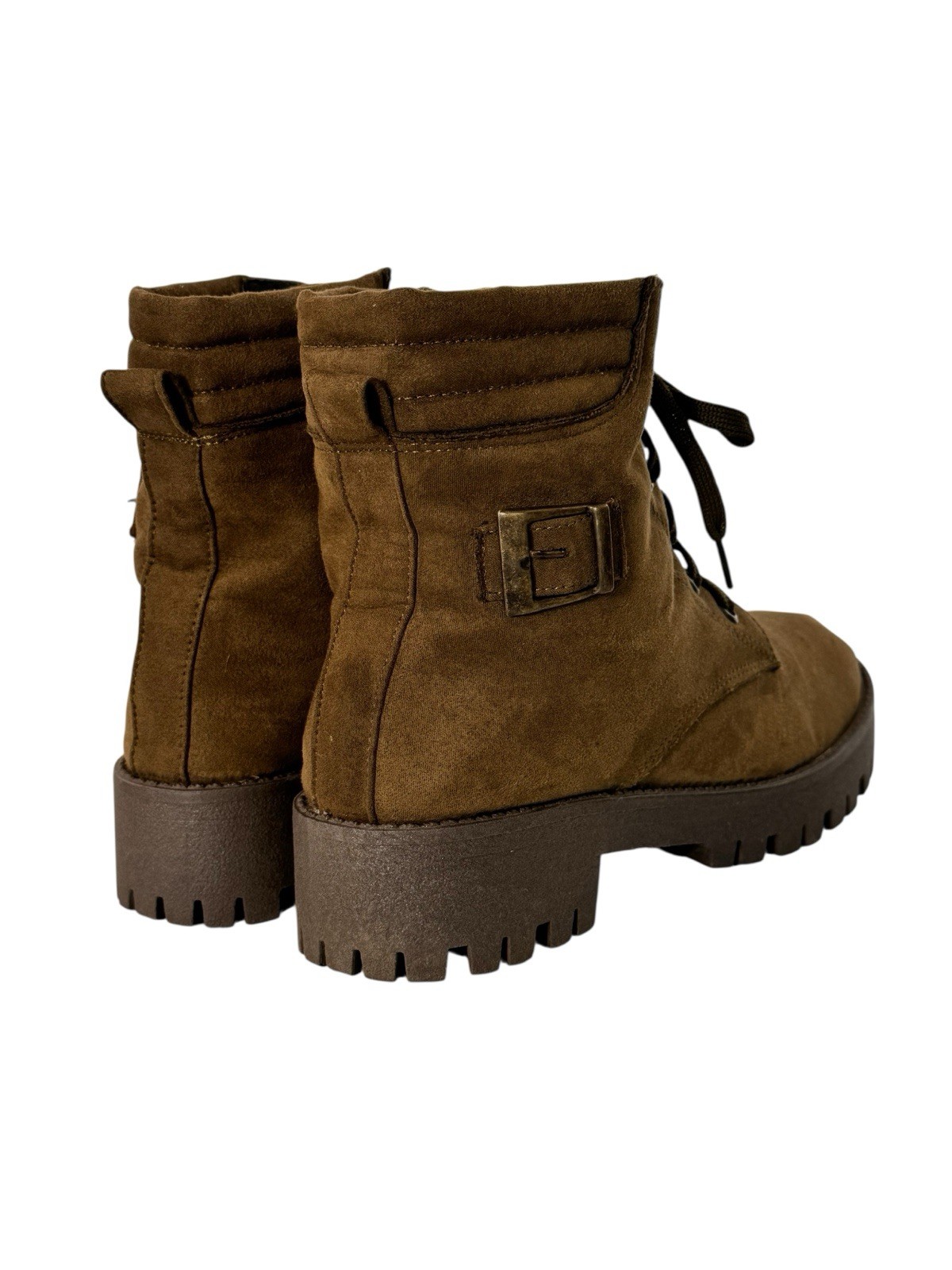 Calzado Yaki Boots Women’s 11 Suede Brown Lace-Up Ankle Western Boho Handcraft