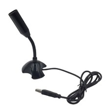 USB Microphone for Video Calls and Voice Recording Home Use Black