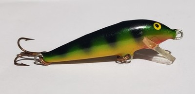 Vintage Rapala Floating F-5 Perch Old Gold Belly Color Finland 2''. New Unused 