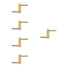5Pcs Electric Guitar Pedal Connectors Gold 6.35mm Z Type Adapter