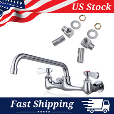 Professional Wall Mount Faucet 8" Centers With 8 Inch Swivel Spout