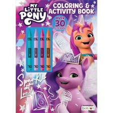 My Little Pony Color  Activity Book W/ Crayons Pre Priced 4.99 ACC NEW