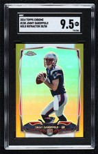 2014 Topps Chrome Gold Refractor 28/50 Jimmy Garoppolo #150 SGC 9.5 Mint+ g4i