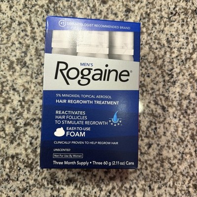 Rogaine Hair Regrowth Treatment Foam Three Month Supply New 09-27 free shipping