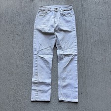 1960s/70s White Levi's Big E Cotton Slim Jeans/Pants 26x26