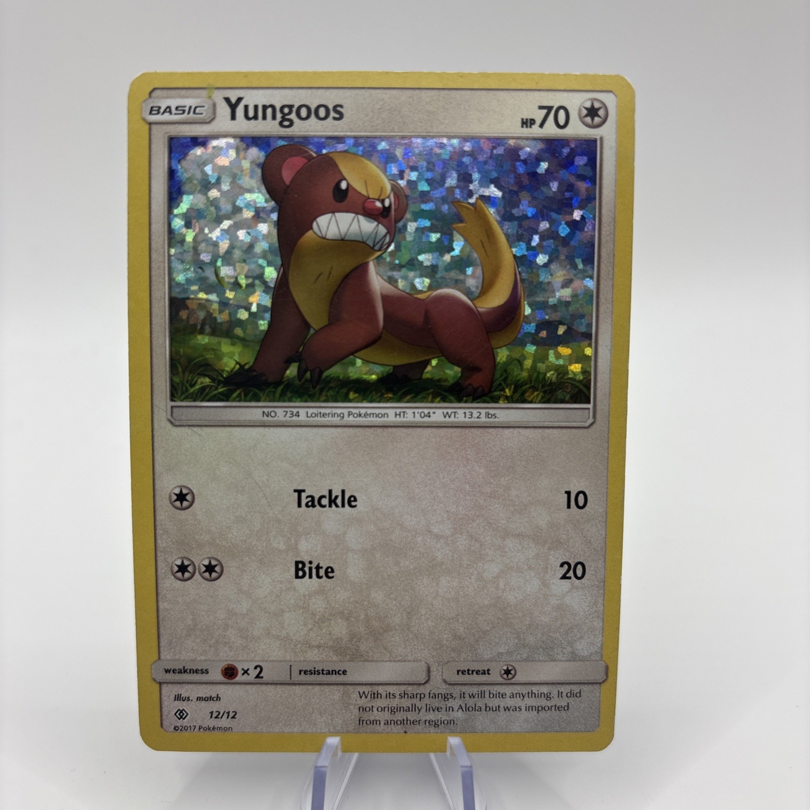 Pokemon Card Yungoos 12/12 Holo Rare McDonald's Promo 