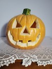 Vintage Hard Plastic Light Up Jack O Lantern Pumpkin Lamp Halloween Decor 7” — photo 7