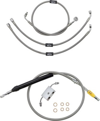 LA Choppers LA-8157KT-13 Stainless Standard Cable Kit for 12''-14'' Handlebars