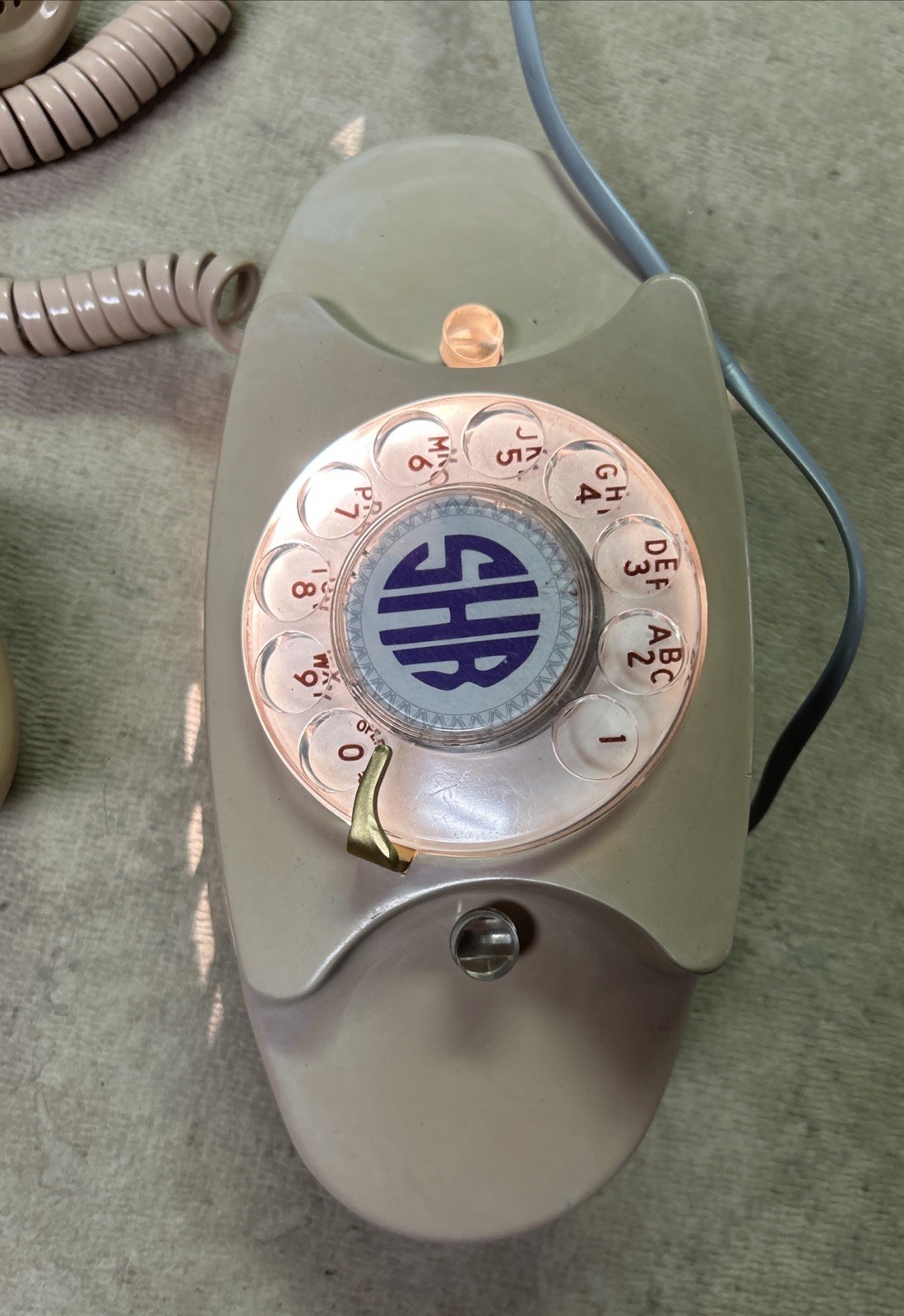 Authentic Vtg Beige Rotary Princess Phone 702BM Transformer Lights Up! 1960s