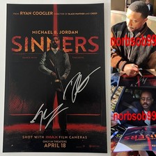 MICHAEL B. JORDAN & RYAN COOGLER SIGNED SINNERS 12x18 PHOTO A w/EXACT PROOF COA
