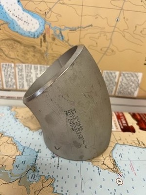 Merit Brass SCH40S 3'' Stainless Steel Butt-Weld 45� Long Radius Elbow