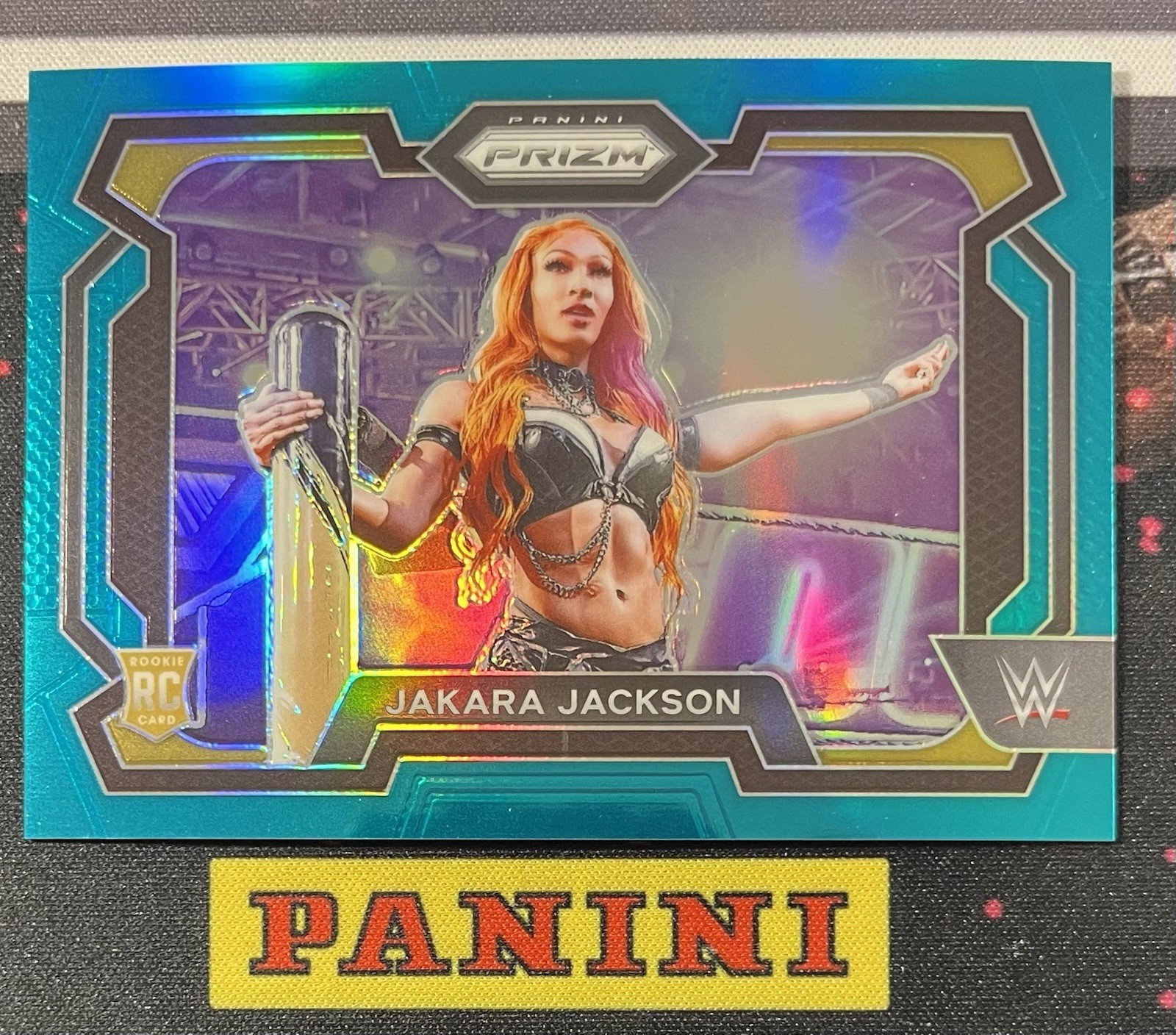 2024 Panini Prizm WWE Jakara Jackson Teal Rookie /49 RC