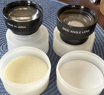 Wide Angle Conversion Lens Made in Japan, 2pcs w/ Plastic Cases