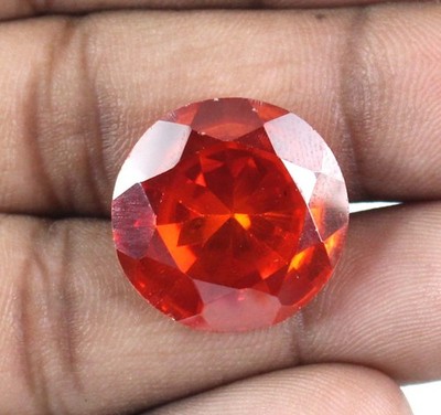AGI Certified 36 Ct Natural Round Padparadscha Orange Sapphire Gemstone T37254