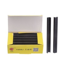 5000pcs 1008J 20Ga Crown Staples 1/3" U-shaped Brad Nails, Black 0.0030 per staple