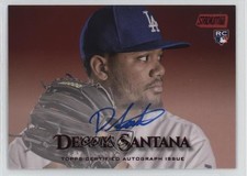 2019 Topps Stadium Club Auto Red Foil 2/50 Dennis Santana #SCA-DSA Auto 3y4