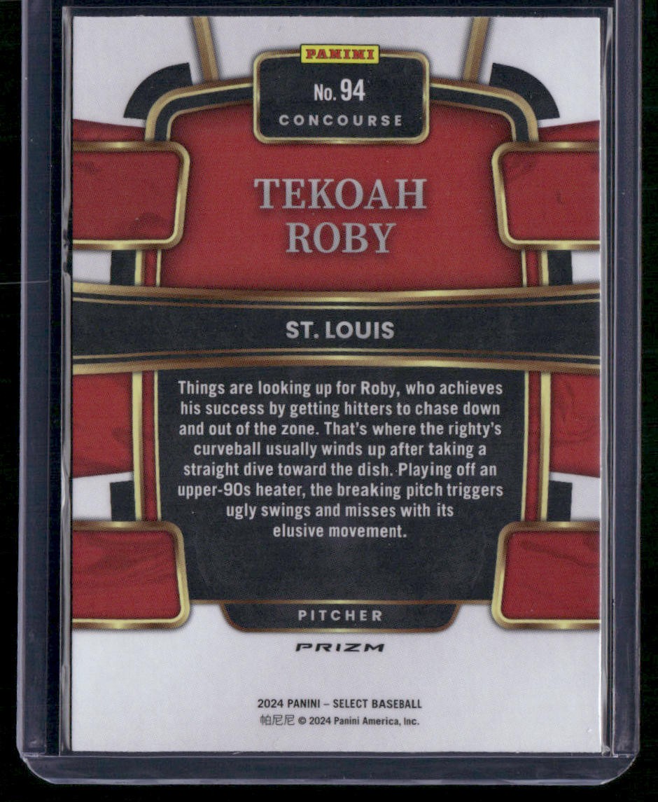 Robby商品　カードのあれ 2024 Panini Select #94 Tekoah Roby Red and Blue Prizms | eBay