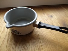 GSW Stieltopf Stielkasserolle aus Emaille Zwiebelmuster Elektro-Glaskeramik-Gas