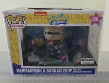 Funko Pop! Amazon Exclusive Mermaidman Barnacleboy Deluxe Rides SpongeBob Figure