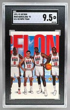 7225 US Olympic Team 1991 Skybox #545 Jordan Stockton Malone Johnson SGC 9.5