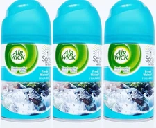 3 Air Wick Freshmatic Ultra FRESH WATERS Automatic Spray Refill
