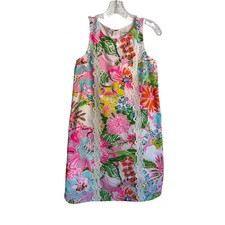 Lilly Pulitzer Target 20th Anniversary Floral Shift Dress Girls XL 14/16 Pink