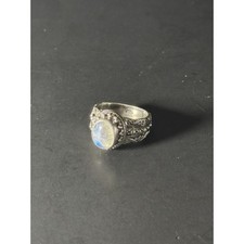 Vintage 925 Sterling Silver Moonstone Ring Size 6.75
