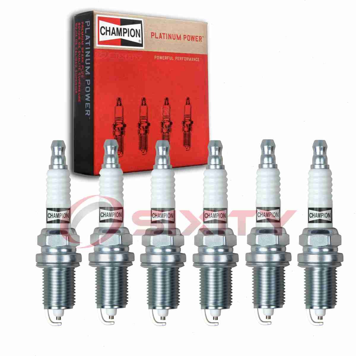 6 pc Champion Platinum Spark Plugs for 2003-2004 Honda Pilot 3.5L V6 wy