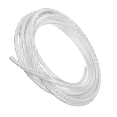 1/4'' x 16.5 Ft Split Wire Loom Tubing Guard Convoluted Flex OFFICE White