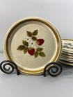 Mikasa Stone Manor Luscious Strawberry Dessert Plates 7.5” VTG SET OF 7