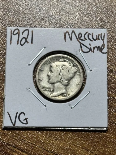 1921 P Mercury Silver Dime Nice VG Very Good Coin (Raw16345)