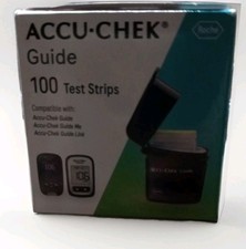 NEW Accu‑Chek Guide Glucose Test Strips 100ct Diabetes Monitoring Expire 07/2026