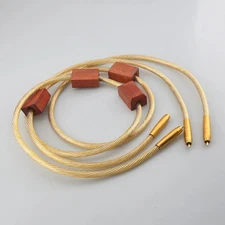 gold audio cable enthusiast RCA signal cable for amplifier CD interconnect cable