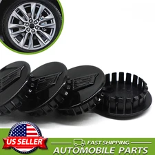 FOR STS XLR XTS ATS CTS DTS SRX WHEEL CENTER HUB CAPS ALL BLACK 23156594 2.5/8''