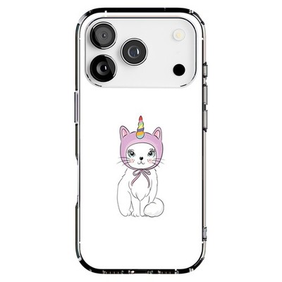Tough Cases For Apple iPhone (17,16,15,14,13,12,11,X,8),Unicorn Kitty Print
