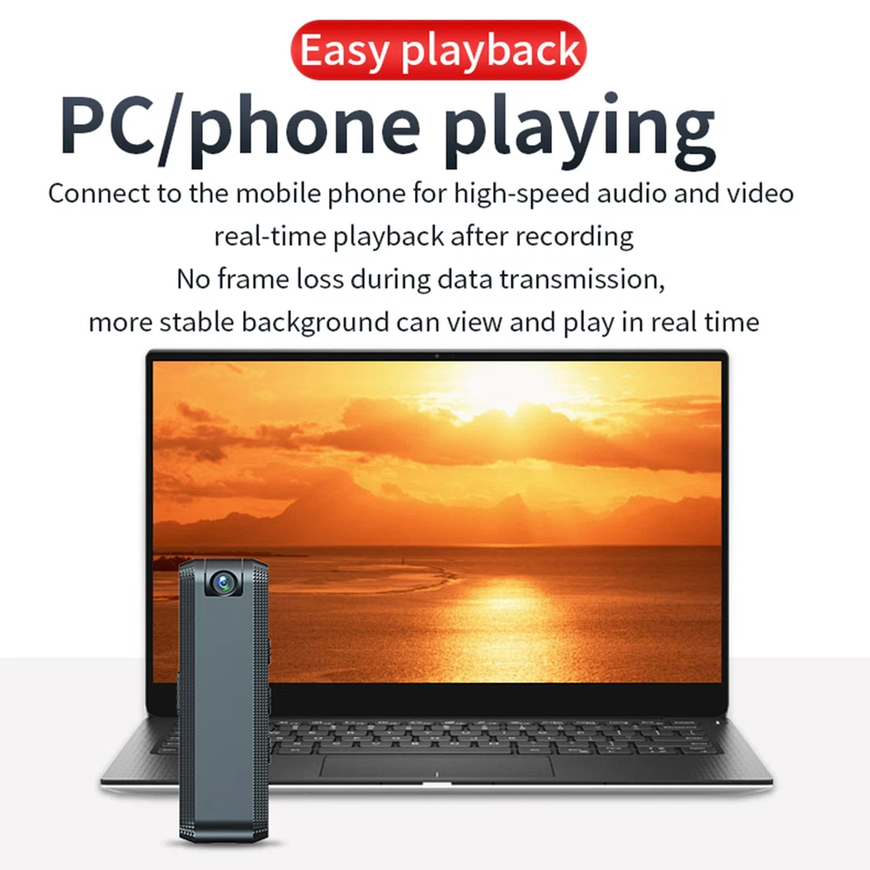 Cámaras corporales con grabación de audio y video 1080P alta claridad mini cámara corporal ZRHH Foto 4 de 4