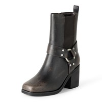 Chelsea Boots Damen 39, The Drop, Distressed Cognac, Leder, Stiefeletten