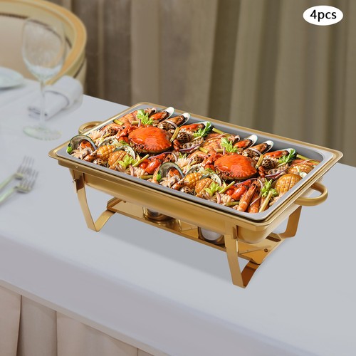 4PCS  Chafing Dish Buffet Warmer Set,Chafing Dish Set  Chafing Buffet Dishes - Picture 22 of 23